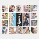 Couverture Polaire Photo Collage Retro Famille 16 Photos (Devant (Horizontal))