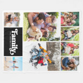 Couverture Polaire Photo Collage Retro Famille 8 Photos (Devant (Horizontal))