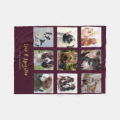 Couverture Polaire PHOTO Collecte Blanche Famille moderne Idée cadeau (Devant (Horizontal))