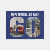Couverture Polaire Photo d'anniversaire 60 (Devant (Horizontal))