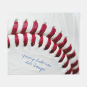 Couverture Polaire Photo de base-ball autographiée personnalisée (Devant (Horizontal))