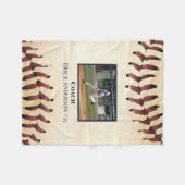 Couverture Polaire Photo de baseball rustique (Devant (Horizontal))