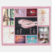 Couverture Polaire Photo de chaussures de ballet personnalisées (Devant (Horizontal))