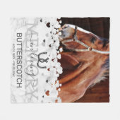 Couverture Polaire Photo de cheval de compagnie mémorial (Devant (Horizontal))