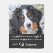 Couverture Polaire Photo de chien commémorative personnalisée pour an (Devant)