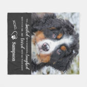 Couverture Polaire Photo de chien commémorative personnalisée pour an (Devant (Horizontal))