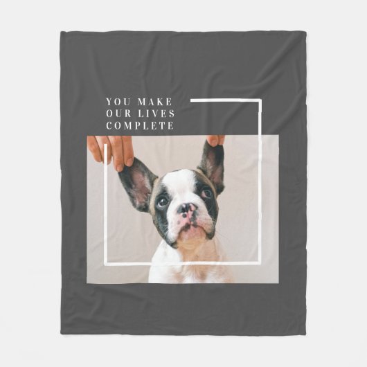 Couverture Polaire Photo de chien moderne | Devis de chien (Devant)