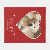 Couverture Polaire Photo de chien personnalisée (Devant (Horizontal))