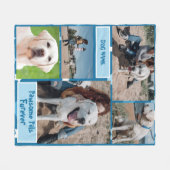 Couverture Polaire Photo de chien personnalisée avec nom de chien (Devant (Horizontal))