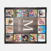 Couverture Polaire Photo de Custom Collage Rustic Farmhouse Family (Devant (Horizontal))