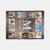 Couverture Polaire Photo de Custom Collage Rustic Farmhouse Family (Devant (Horizontal))