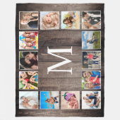 Couverture Polaire Photo de Custom Collage Rustic Farmhouse Family (Devant)