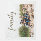 Couverture Polaire Photo de famille blanche élégante (Devant)