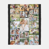 Couverture Polaire Photo de famille Collage 31 Photo noir (Devant)