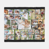 Couverture Polaire Photo de famille Collage 31 Photo noir (Devant (Horizontal))