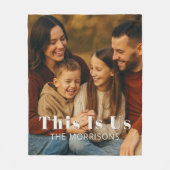 Couverture Polaire Photo de famille de Keepsaké personnalisée C'est n (Devant)