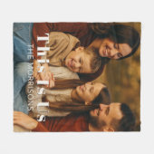 Couverture Polaire Photo de famille de Keepsaké personnalisée C'est n (Devant (Horizontal))