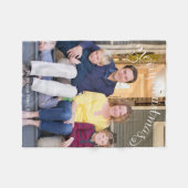 Couverture Polaire Photo de famille Joyeux Noël (Devant (Horizontal))