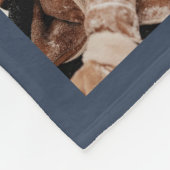 Couverture Polaire Photo de famille moderne Collage Monogramme Marine (Coin)