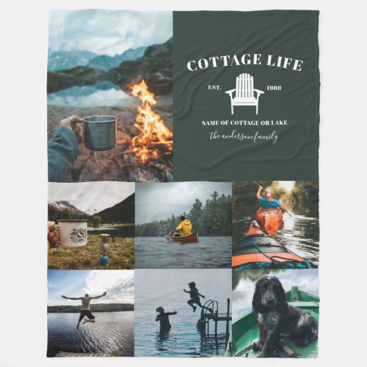 Couverture Polaire Photo de famille multiphoto  (Devant)