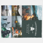 Couverture Polaire Photo de famille multiphoto  (Devant (Horizontal))