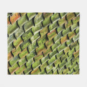 Couverture Polaire Photo de fond du toit de bardeaux vert (Devant (Horizontal))