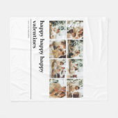 Couverture Polaire Photo de la famille Collage | Heureux Valentines (Devant (Horizontal))