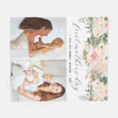 Couverture Polaire Photo de la Fête des mères (Devant (Horizontal))