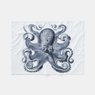 Couverture Polaire Photo de la marine Blue Octopus par Ernst Haeckel