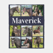 Couverture Polaire Photo de l'auteur du cheval Collage d'équines pers (Devant)