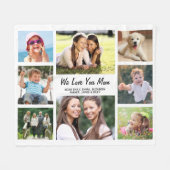 Couverture Polaire Photo de Maman Collage (Devant (Horizontal))