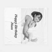 Couverture Polaire Photo de maman d'anniversaire sur mesure (Devant (Horizontal))