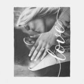 Couverture Polaire Photo de mariage personnalisée Love script cadeau (Devant)