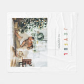 Couverture Polaire Photo de Noël simple et moderne | Joyeuses vacance (Devant (Horizontal))