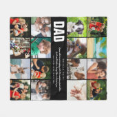 Couverture Polaire Photo de papa Cote16 noir et blanc (Devant (Horizontal))