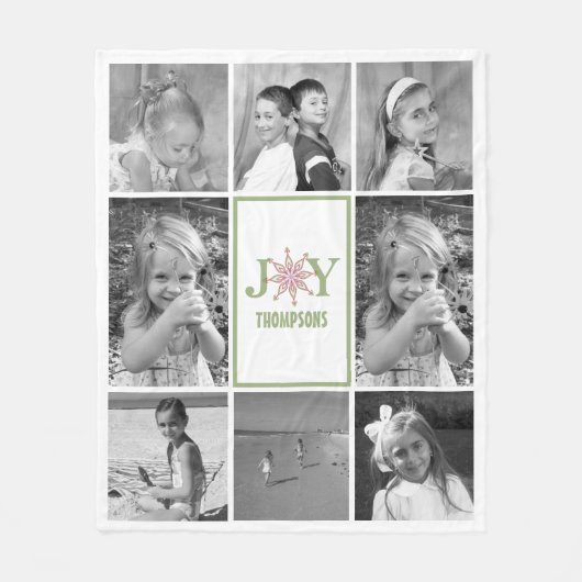 Couverture Polaire Photo de Snowflake Typografy Holiday Christmas (Devant)