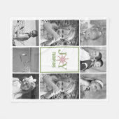 Couverture Polaire Photo de Snowflake Typografy Holiday Christmas (Devant (Horizontal))