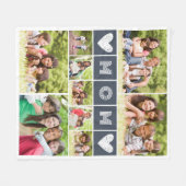 Couverture Polaire Photo du coeur de maman Collage (Devant (Horizontal))