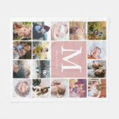 Couverture Polaire Photo du monogramme familial (Devant (Horizontal))