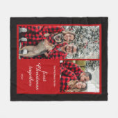 Couverture Polaire Photo du premier Noël des couples ensemble (Devant (Horizontal))
