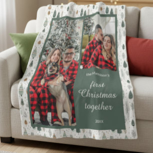 Couverture Polaire Photo du premier Noël des couples ensemble