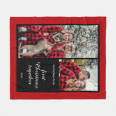 Couverture Polaire Photo du premier Noël des couples ensemble (Devant (Horizontal))