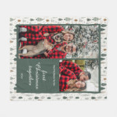 Couverture Polaire Photo du premier Noël ensemble pour couples (Devant (Horizontal))