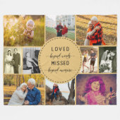 Couverture Polaire Photo du souvenir Collage aimé au-delà des mots (Devant (Horizontal))