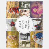 Couverture Polaire Photo du souvenir Collage aimé au-delà des mots bl (Devant)