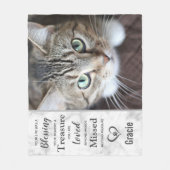 Couverture Polaire Photo du Souvenir du Mémorial du Chat (Devant)