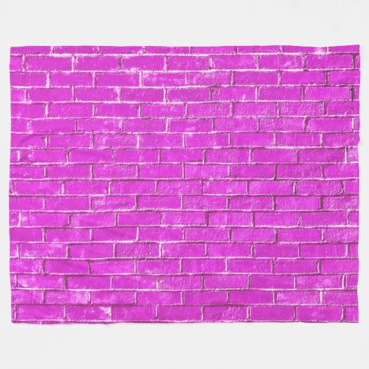 Couverture Polaire Photo en briques roses (Devant (Horizontal))