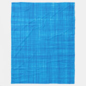 Couverture Polaire Photo en tissu bleu textile (Devant)