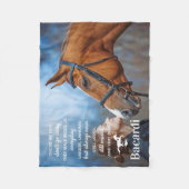 Couverture Polaire Photo Equine du souvenir du cheval de compagnie pe (Devant)