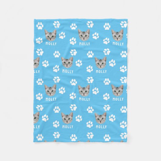 Couverture Polaire Photo et nom de animal de compagnie customisé de c (Devant)